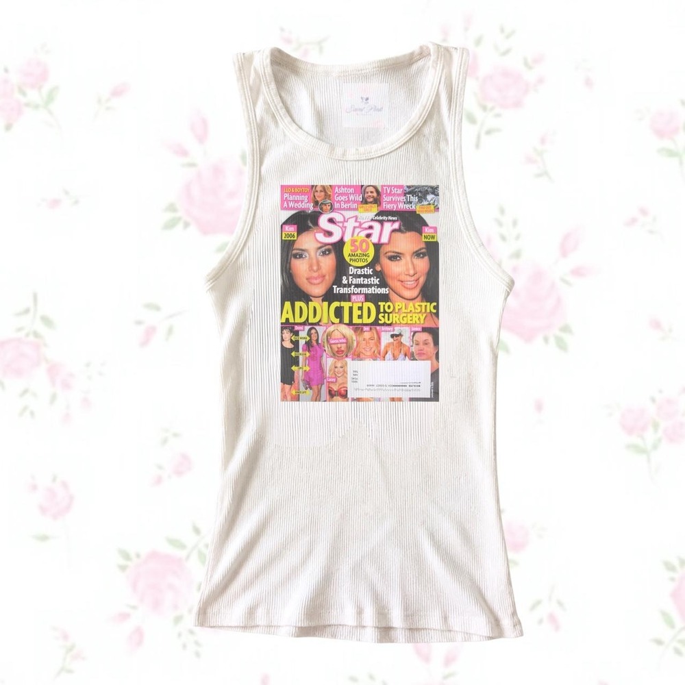 Y2K Star Magazine Graphic Celebrity Gossip Baby Tank Top